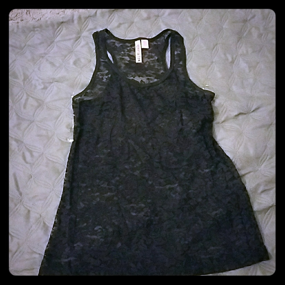 Lacy Sheer Floral Tank